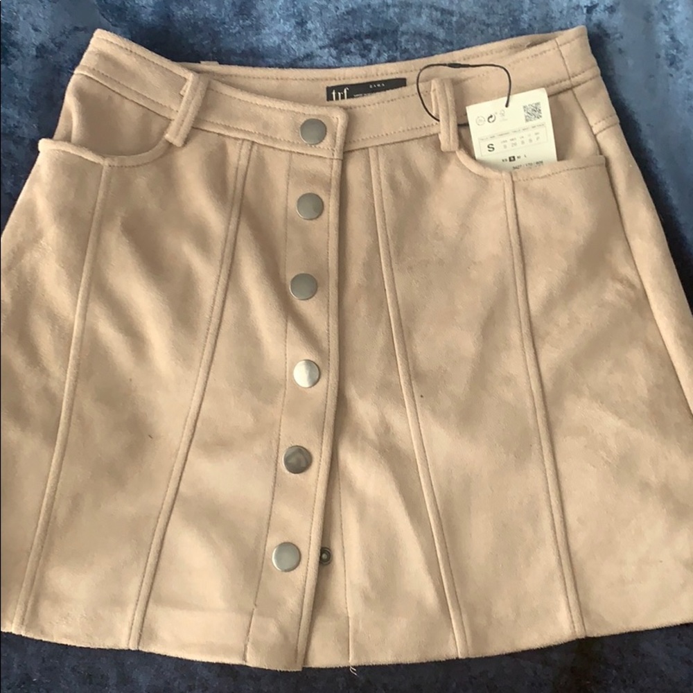 Tan suede skirt